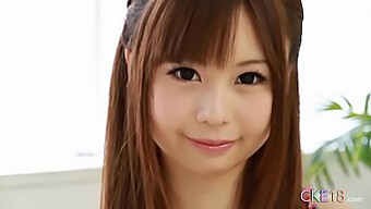 Horny Japanese Teen Pleasures Herself With A Dildo In This Solo Video