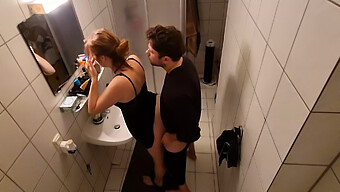 Teen (18+) Gets Her Tight Asshole Stretched In Hidden Bathroom