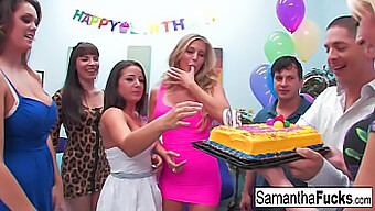 Samantha'S Unbridled Birthday Bash: A Frenzied Group Sex Session