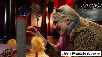 Jen Hexxx Assists Leya The Cat In A Milk Enema