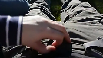 Amateur Outdoor Handjob Leads To Explosive Orgasm