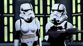 Two Storm Troopers Get Down And Dirty In A Threesome