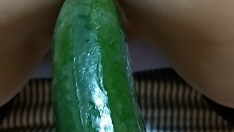 Double Penetration With A Big Cucumber And Amateur Action