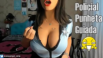 Watch A Busty Police Girl Give A Guided Handjob For Your Pleasure